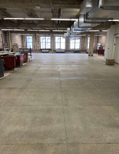 A photocopy of commercial space for concrete polishing