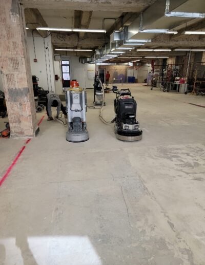 A large room with several machines in it